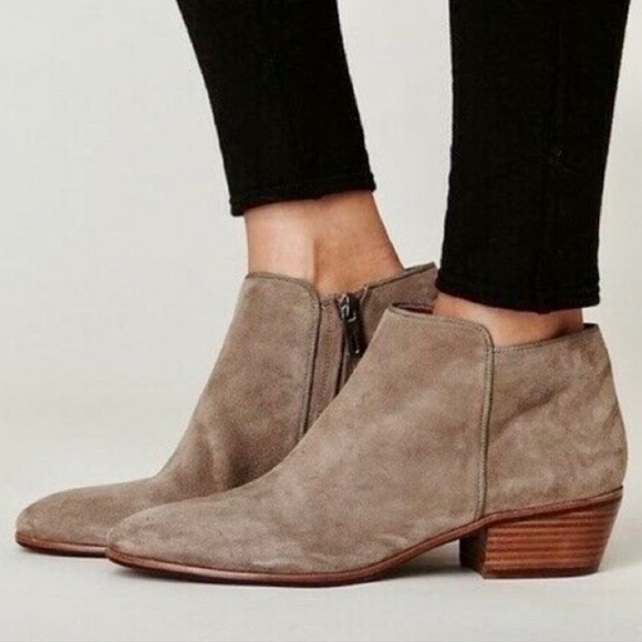 Sam Edelman Tan Putty Suede Ankle Bootie - Picture 4 of 7